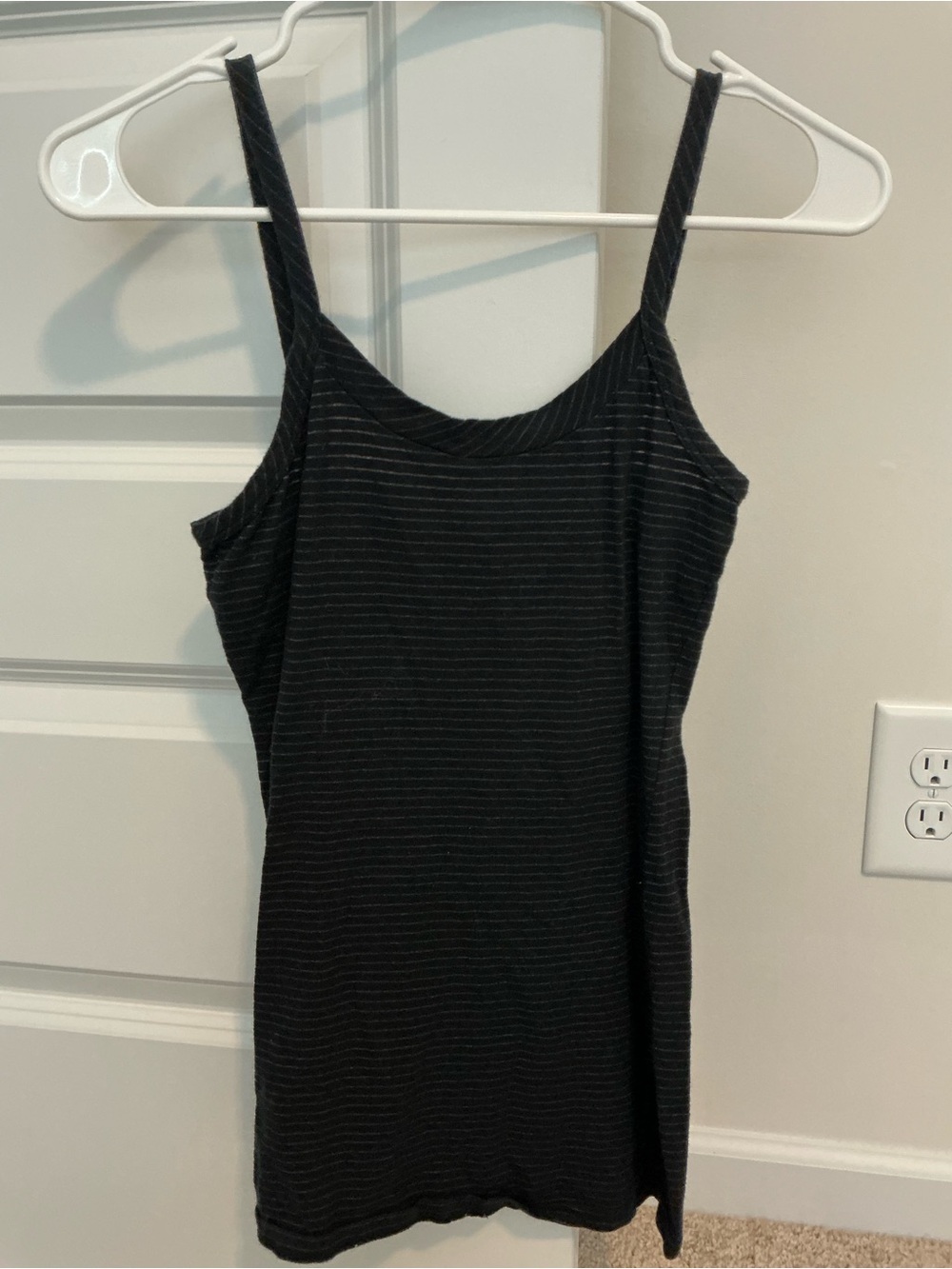 BKE Black Ribbed Strappy Camisole
